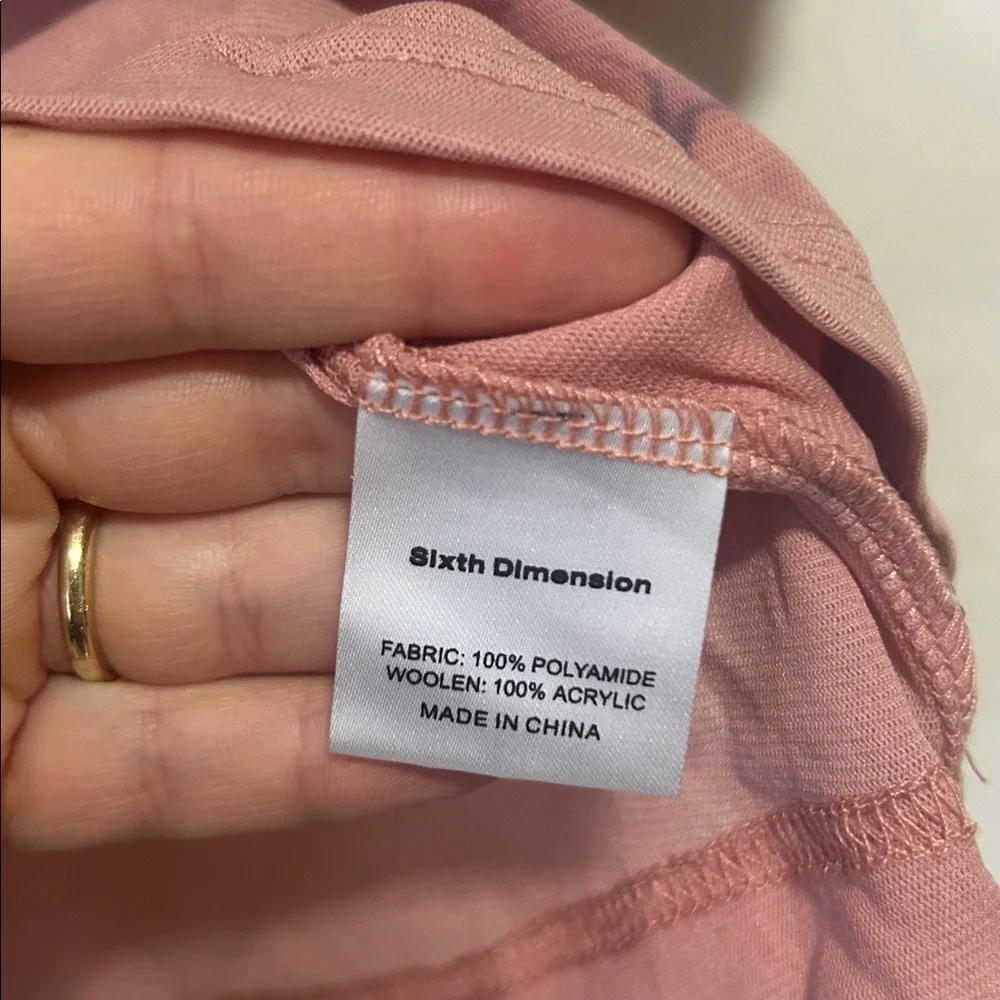 Sixth Dimension Lulu in Space Mesh Baby Tee pink XS - Picture 7 of 10